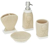 Sweet Home Collection Coastal - Juego de Accesorios de baño, Colecciones únicas, Modernas, clásicas, Decorativas, Hermosos diseños, decoración de bañera de Ducha, 4 uds