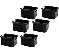 SWEET HOME Set de 6 Porta bolsitas de té y azúcar de plástico Negro para barritas cod.BR00621LU cm 8,5x6,5x5h by Varotto & Co.