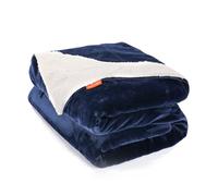 Sweetnight Manta Cama Grande de Invierno | 130 x 150 cm| Manta Sofá de Microfibra Franela de Doble Cara | Manta Forro Polar Reversible Cálida | Extra Suave y Transpirable | Azul Marino