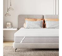 Sweetnight Topper Colchón Cómodo de Espuma 135 x 190 cm, Grosor de 10 cm, Sobrecolchón de Espuma Soportiva con Funda Transpirable, Extraíble y Lavable, 135 x 190 x 10 cm