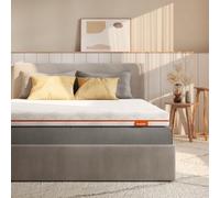 Sweetnight Topper Colchón Viscoelástico Grosor de 10cm, 90x200cm, Sobrecolchón de Espuma con Memoria en Gel, Funda Desmontable, Lavable y Transpirable, 90x200x10cm