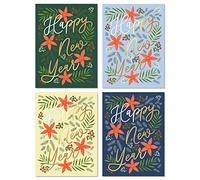 Sweetzer & Orange S&O Tarjetas de Año Nuevo con sobres. Juego de 24 tarjetas de Navidad y sobres gruesos (300 g/m² y 120 g/m²). Felices fiestas y agradecimientos.