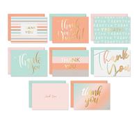 Sweetzer & Orange Tarjetas de agradecimiento en blanco con sobres, juego de 24 tarjetas de notas en 3 colores, incluye caja de tarjetas, perfectas para profesores, baby showers, bodas o agradecimiento