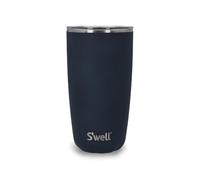 S'well Tumbler with Lid, 530ml, Azurite, BPA/BPS-Free Vacuum Triple-Insulated Travel Cup with Slide-Open Lid, for Hot and Cold Beverages, At Home or Work up to 12h Cold/4h Hot