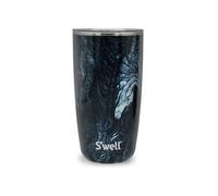 S'well Tumbler with Lid, 530ml, Azurite Marble, Vacuum-Insulated Travel Cup with Slide-Open Lid, for Hot and Cold Beverages, At Home or Work up to 12h Cold/4h Hot