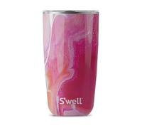 S'well Tumbler with Lid, 530ml, Rose Agate, BPA/BPS-Free Vacuum Triple-Insulated Travel Cup with Slide-Open Lid, for Hot and Cold Beverages, At Home or Work up to 12h Cold/4h Hot