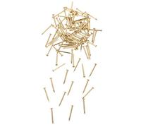 SWETRACE Clavos de Latón Dorados 100 Piezas Cabeza Redonda para Muebles de 1,2x15mm, Función de Sujeción Fácil de Instalar para Bricolaje y Decoración del Hogar