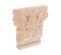 SWETRACE Columna Romana Tallada Aplique de Madera Maciza Ménsula para Esquinas con Superficie Lisa y Estilo Europeo para Decoración de Techo