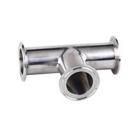 SWEWDSQG 1 Pieza de Conector en T de 3 vías de 19 mm a 108 mm con Casquillo 304, Accesorio for tubería de 1,5 a 4 Pulgadas con Abrazadera Triple(76mm x Ferrule 91)