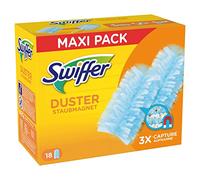 Swiffer Duster - Recambios para edredón atrapa polvo, 18 unidades, atrapan y atrapan hasta 3 veces más polvo y pelo que un edredón tradicional