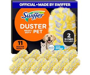 Swiffer Dusters - Recambios de Plumero multisuperficie para Mascotas, Resistente, con Defensa contra olores Febreze, 11 Unidades