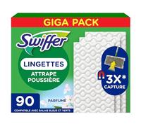 Swiffer Escoba Atrapasueños Toallitas secas 90 unidades Perfume Febreze, Atrapa y retiene el polvo
