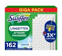 Swiffer Paños atrapapolvo, 162 paños Ambi Pur Perfume Mega Pack. | Atrapa y atrapa 3 veces más polvo, suciedad los pelos de lo tradicional