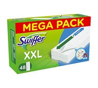 Swiffer Paños de repuesto para escoba, 48 piezas, para atrapar y atrapar 3 veces más polvo, suciedad y pelo que una escoba tradicional