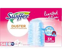 Swiffer Pink Duster - Plumífero atrapapolvo, 54 edredones, atrapa y atrapa el polvo y la suciedad, llega a los puntos más difíciles de la casa, edredones con un 45% de fibras recicladas