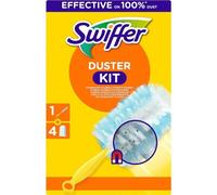 Swiffer El Kit de Arranque Duster (1 Mango y 4 recambios), atrapa y bloquea 3 Veces más Polvo y Pelo en comparación con un Plumero Tradicional