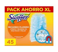 Swiffer Recambios Plumero Atrapapolvo, Atrapa Y Retiene 3 Veces Mas Polvo Y El Pelo Que Cualquier Plumero Tradicional, Pack de 45 Recambios