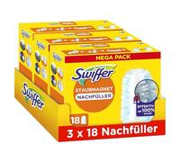 Swiffer Recarga de imanes para polvo, 54 toallitas (3 × 18), atrapa y cierra 3 veces más polvo y pelo que los plumeros convencionales