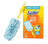 Swiffer - Swiffe 1 mango y 4 chaquetas de protección contra polvo Kit de inicio de tela Stauber - 1 kit
