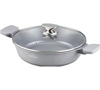 SWISS HAUS - Sartén Basel Premium Collection con tapa - Aluminio fundido - Revestimiento cerámico antiadherente Sapphire™ - Apta para todo tipo de cocinas- Ø 30 x 8,5 cm Gris mineral - 4,6 litros