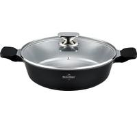 SWISS HAUS - Sartén Basel Premium Collection - Revestimiento antiadherente Sapphire™ - Libre de PFAS - Aluminio fundido con tapa - Apta para todo tipo de cocinas- Ø 34 cm - 6,7 L - Negra