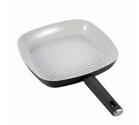 SWISS HAUS - Sartén grill de la colección Castillo Speiez - Apta para todo tipo de cocinas- Revestimiento cerámico antiadherente - Ø28 cm - Base acanalada de aluminio forjado negro