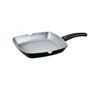 SWISS HAUS - Sartén parrilla Basel Premium Collection - Revestimiento cerámico antiadherente - Superficie acanalada resistente a la grasa - Apta para todo tipo de cocinas- Ø 28 cm Negra