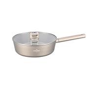 SWISS HAUS - Sartén Speiez Castle Collection con tapa - Ø 24 cm - Apta para todo tipo de cocinas- Aluminio forjado champán - Revestimiento cerámico antiadherente - Sellado rápido