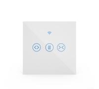 Switch Persiana WiFi Táctil para cristal Templado Switch Persiana(White) | para superficie para cristal templado, sensor táctil sensible, negro, arañazos