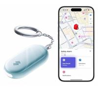 SwitchBot Alarma de Seguridad Personal, 130dB Sirena con Luz LED Estroboscópica, Llavero de Autodefensa IP65 con Alertas de Ubicación, Ideal para Mujeres, Niños y Ancianos, Azul