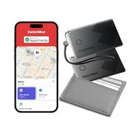 SwitchBot Cartera Buscador Tarjeta 2 Pack,Smart AirTag Wallet Finder Card Compatible con Apple Find My (Solo iOS), Localizador Bluetooth para Llaves, teléfonos, Equipaje