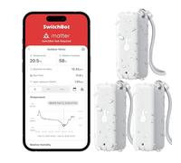 SwitchBot IP65 Termómetro Higrómetro de Exterior, 100m Bluetooth Alcance, Termohigrómetro de Interior, Punto de rocío/VPD/Sensor de Humedad Absoluto, Exportación gratuita de datos, 2 años de Batería