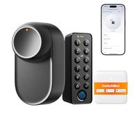 SwitchBot Lock Ultra, Cerradura Inteligente WiFi con Teclado De Pantalla Táctil, Huella Dactilar, Cerradura Electrónica con Batería Recargable, Compatible con Cilindro Europeo, Matter/Alexa/Google