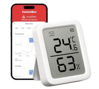 SwitchBot Termómetro Higrómetro Plus - Termómetro digital de interior con chip suizo de precisión, control por APP, termohigrómetro para el hogar Habitación Nevera Oficina Bodega，3en pantalla grande
