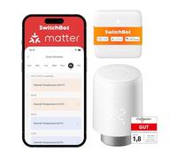 SwitchBot Termostato Inteligente para Radiador Combo Matter: Bluetooth, Control por aplicación y Temporizador, Ahorro de energía, fácil instalación, Compatible con Alexa, Apple Home