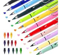 Swivy, juego de 12 lápices eternos, lápiz infinito con 12 puntas intercambiables, lápices de colores sin sacapuntas, para niños, estudiantes, artistas, proyectos creativos y tareas escolares