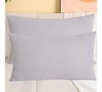 SWJ-swjssb 2 Fundas De Cojín para Sofá Extensible,Fundas Cojines con Cremallera Pana Suave Modernas Funda De Almohada Cojines Decoracion para Sofa Hogar Pillow Covers(Light Grey,30x40 cm Set of 2)