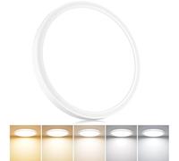 Swoieltr Plafon LED Techo, Ø18cm 15W 1680LM Lampara Techo, 3000/3500/4000/5000/6500K Regulable IP44 Impermeable