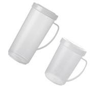 SWOOMEY 2piezas Jarra Medidora de Plástico Resistente para Microondas de Unidades para Desayuno y Café Utensilio de Cocina Práctico y Fácil de Limpiar Reutilizable