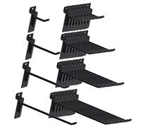 Swpeet 32Pcs Heavy Duty Slatwall Ganchos Kit de la Asociación, 4 Tamaños 2 "-8" Ganchos del Panel Slatwall de la Organización del Garaje
