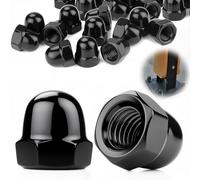 SWTYExt 20 Piezas Tuercas Bellota M8 Negro, Acero Inoxidable A2 V2A