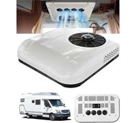 SXHEYUY Aire acondicionado frío para camión de verano, Aire Acondicionado con refrigeración 12V 24V camión Autocaravana, Caravana, Aire Acondicionado De Estacionamiento Eléctrico,Blanco,24v