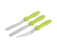 Sxhlseller 3 Piezas Espátulas de Acero Inoxidable para Alisar Pasteles | Mini espátula para glaseado, suministros para hornear en casa, cuchillo para crema reutilizable, apto para lavavajillas