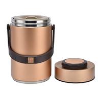 Sxhlseller con Aislamiento Al Vacío de 2,3 L, Contenedor de Alimentos de 3 Capas de Acero Inoxidable 304 para Trabajo y Viajes con Diseño a Prueba de Fugas y Cómoda Asa de Transporte (GOLD)