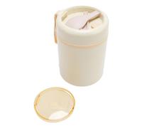Sxhlseller Fiambrera Portátil con Calefacción USB a 60 °C |Calentador de Alimentos de Acero Inoxidable 304, 600 Ml, a Prueba de Fugas con Cuchara para Viajes de Oficina (Beige)