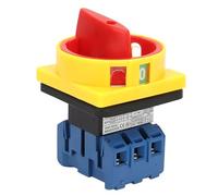 Sxhlseller Interruptor Rotativo de Levas de 3 Polos 32A Seccionador (25A) | Carcasa retardante de llama, protector de terminal seguro para dedos, contactos plateados en el interior, uso de cableado