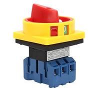Sxhlseller Interruptor Rotativo de Levas de 3 Polos 32A Seccionador (32A) | Carcasa retardante de llama, protector de terminal seguro para dedos, contactos plateados en el interior, uso de cableado