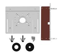 Sxhlseller Juego de 2 Placas de Inserción de Aluminio para Mesa de (Set | Aleación de plata inoxidable, líneas de rejilla grabadas con láser, ayuda para fresado de precisión, superficie grande de