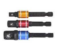 Sxhlseller Juego de Adaptadores de Zócalo, Vástago Hexagonal de 1/4 pulg. a 1/4 pulg., 3/8 ., 1/2 ., Kit de Puntas de Extensión de Cabeza Cuadrada para Herramientas Neumáticas Eléctricas,