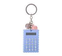 Sxhlseller Mini Calculadora de Bolsillo con Llavero, Pantalla de 8 (Blue) | Lindo llavero de calculadora de bolsillo con botones de silicona suave, regalo para niños y amigos